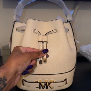 Michael Kors Reed Pebbled Leather Bucket Bag